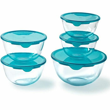 Lunchlådor, set Pyrex Transparent Turkos 5 Delar