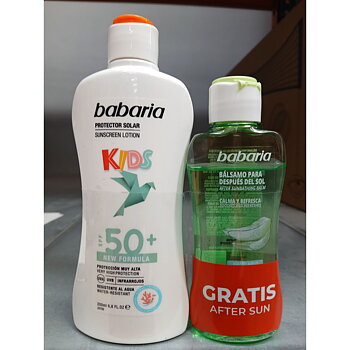 Solmjölk för barn Babaria Spf 50 100 ml