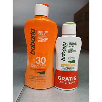 Solmjölk för barn Babaria Spf 30 100 ml Aloe Vera