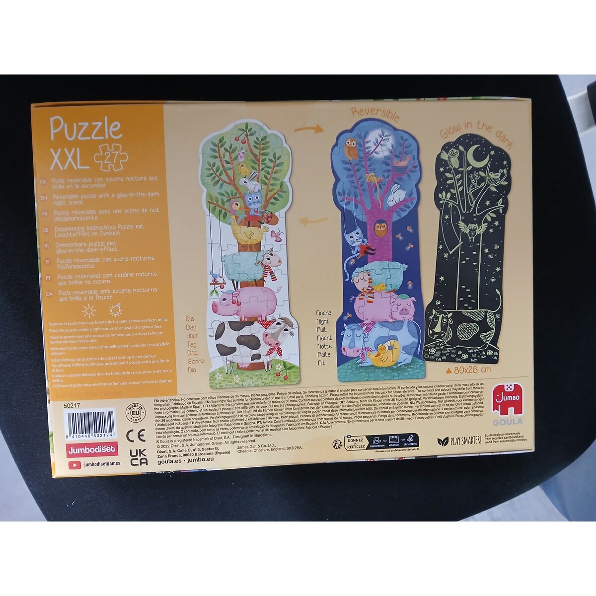 Pussel Goula XXL Glow In The Dark Bondgård Vändbar 80 x 28 cm 27 Delar - 2