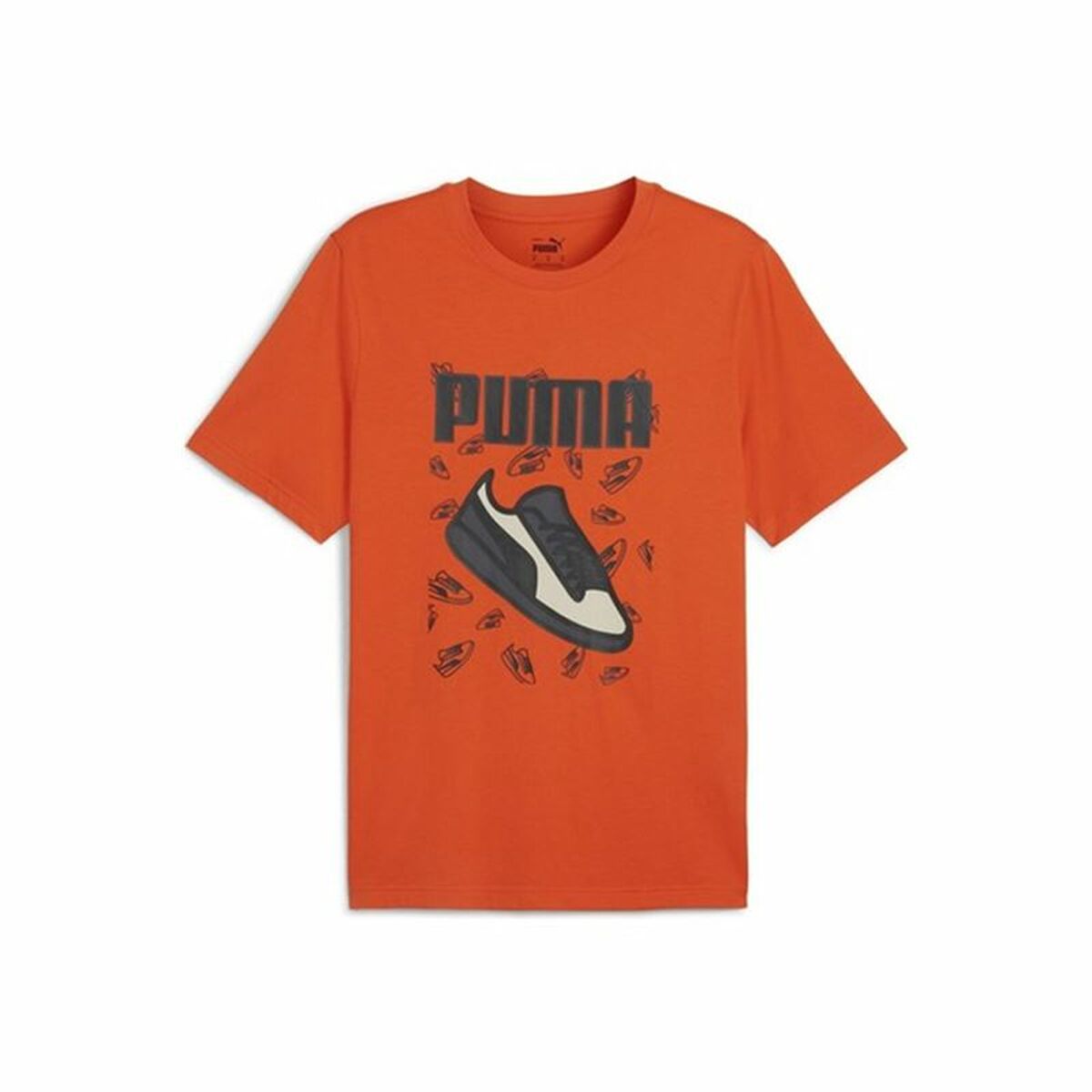 T-shirt med kortärm Herr Puma Graphics Sneaker Orange