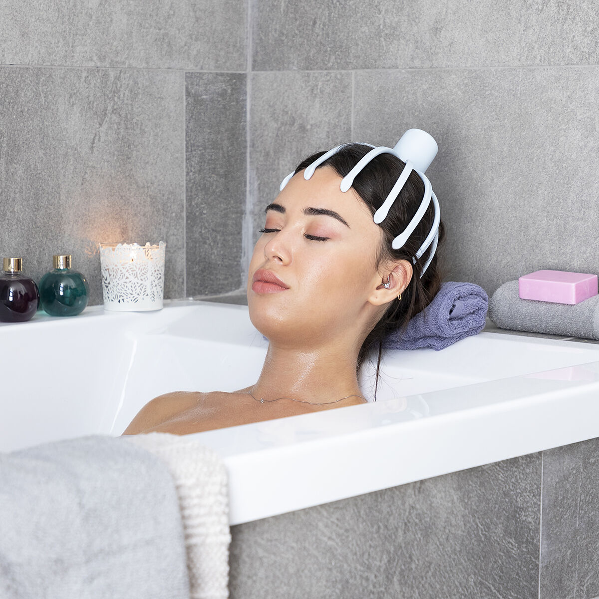Massager med omladdningsbart huvud Helax InnovaGoods - 2
