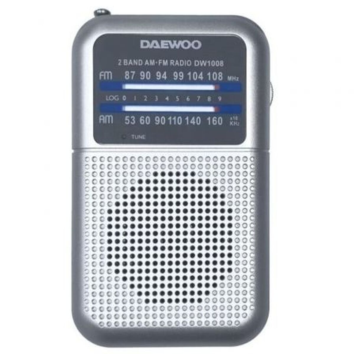 Transistorradio Daewoo DW1008SL Silvrig AM/FM Retro