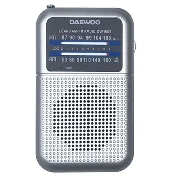 Transistorradio Daewoo DW1008SL Silvrig AM/FM Retro