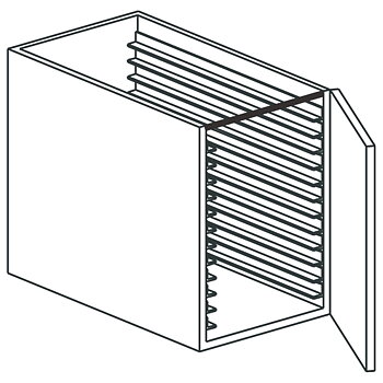 Skåp för säkerhetskopiering kastruller, 400x600 mm