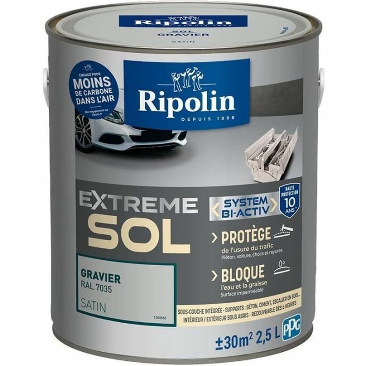 Grundfärg Ripolin Grå Satinfinish 2,5 L