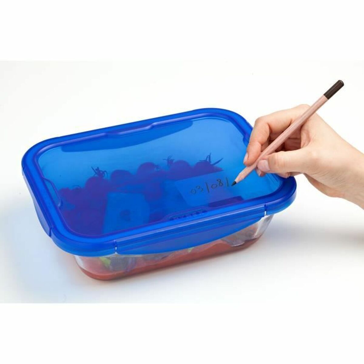 Set med stapelbara, hermetiskt förslutna, matlådor Pyrex Cook & Go Rektangulär 0,8 L 5 Delar