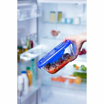 Set med stapelbara, hermetiskt förslutna, matlådor Pyrex Cook & Go Rektangulär 0,8 L 5 Delar