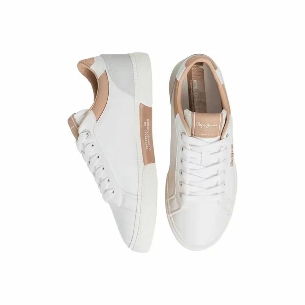 Gymnastiksko, Dam Pepe Jeans Kenton Court Golden Vit - 3