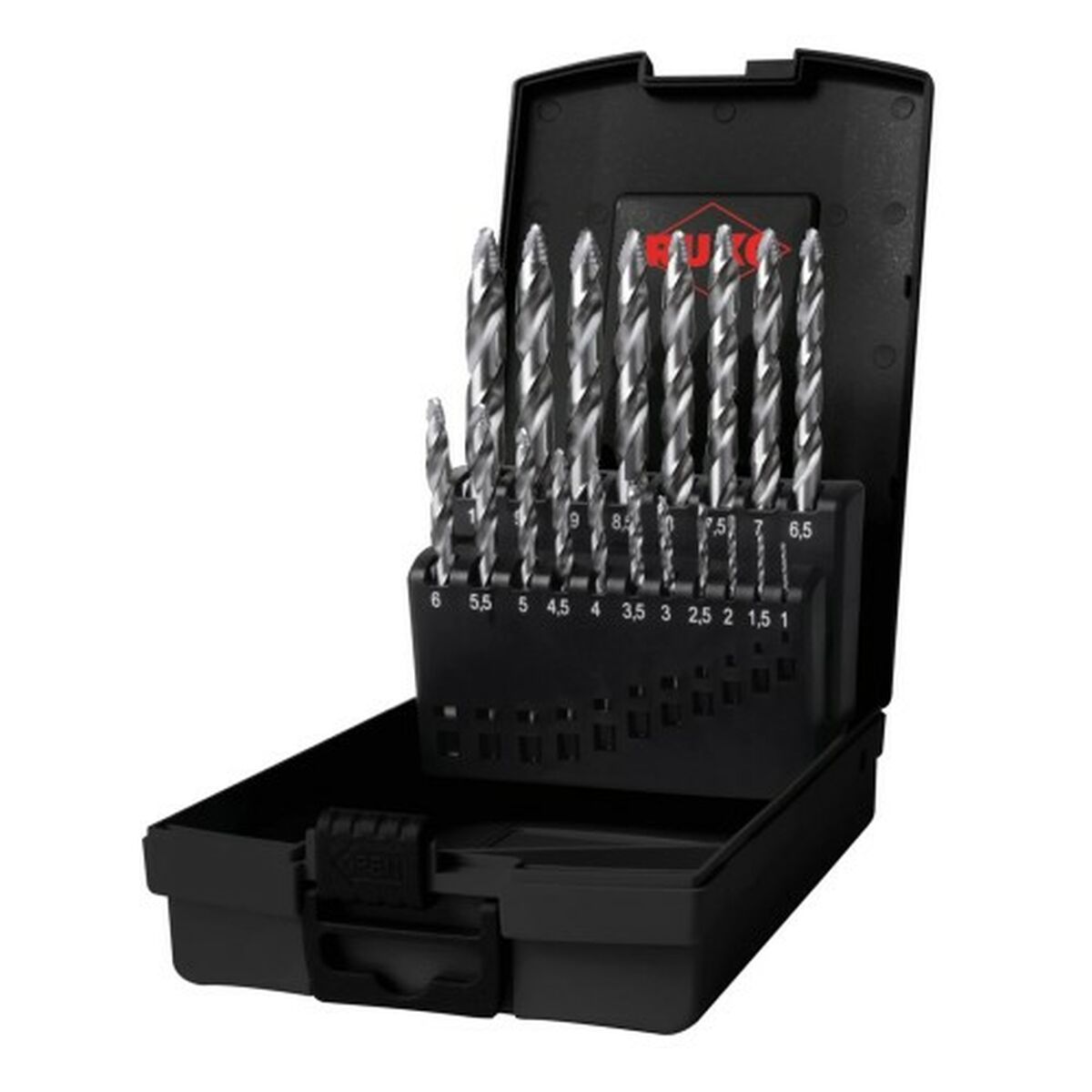 Spolset RUKO Ø 10 mm Ø 1 mm HSS 19 Delar