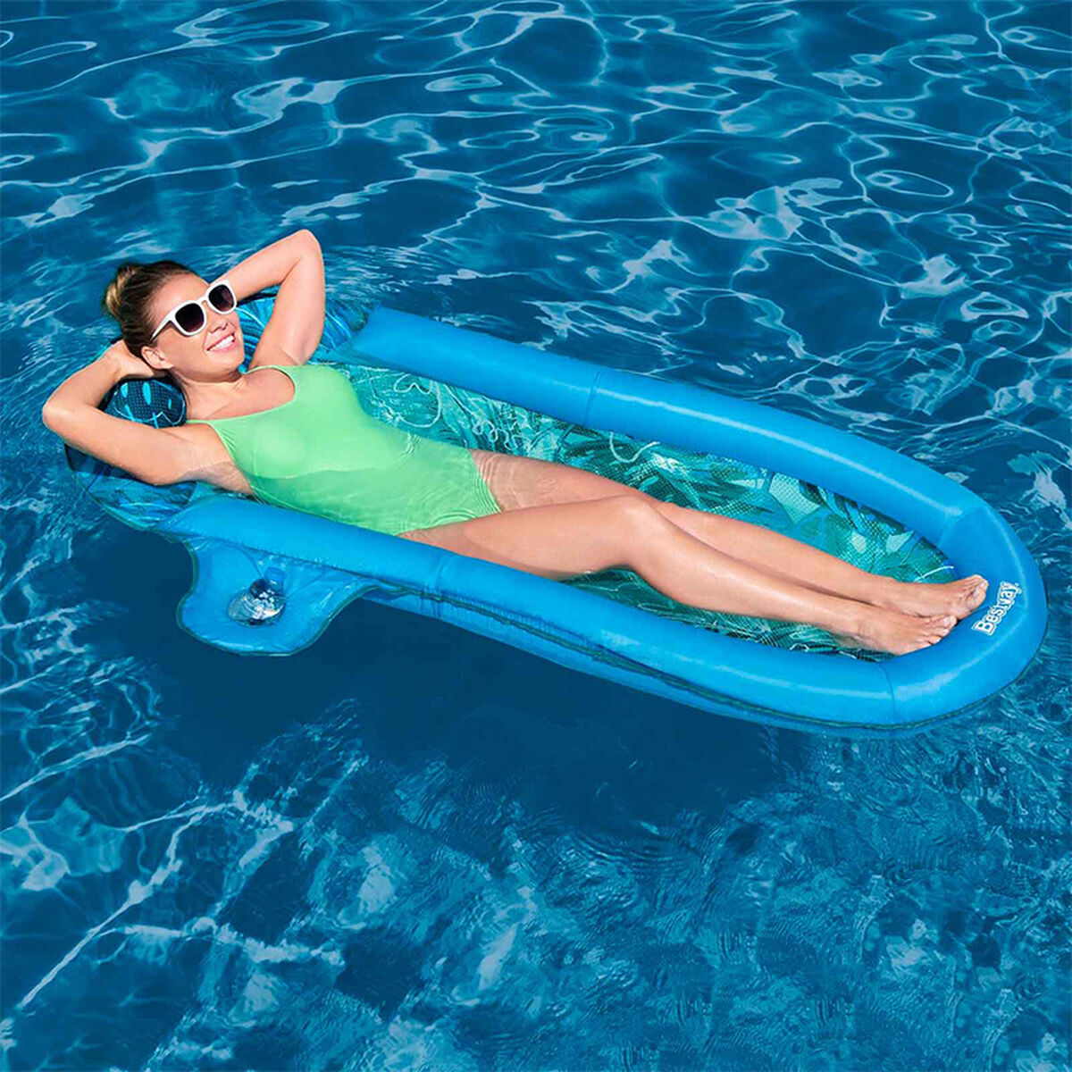 Bestway uppblåsbar madrass Flex' n Fold 171x94 cm Strand och Pool 43552 - 2