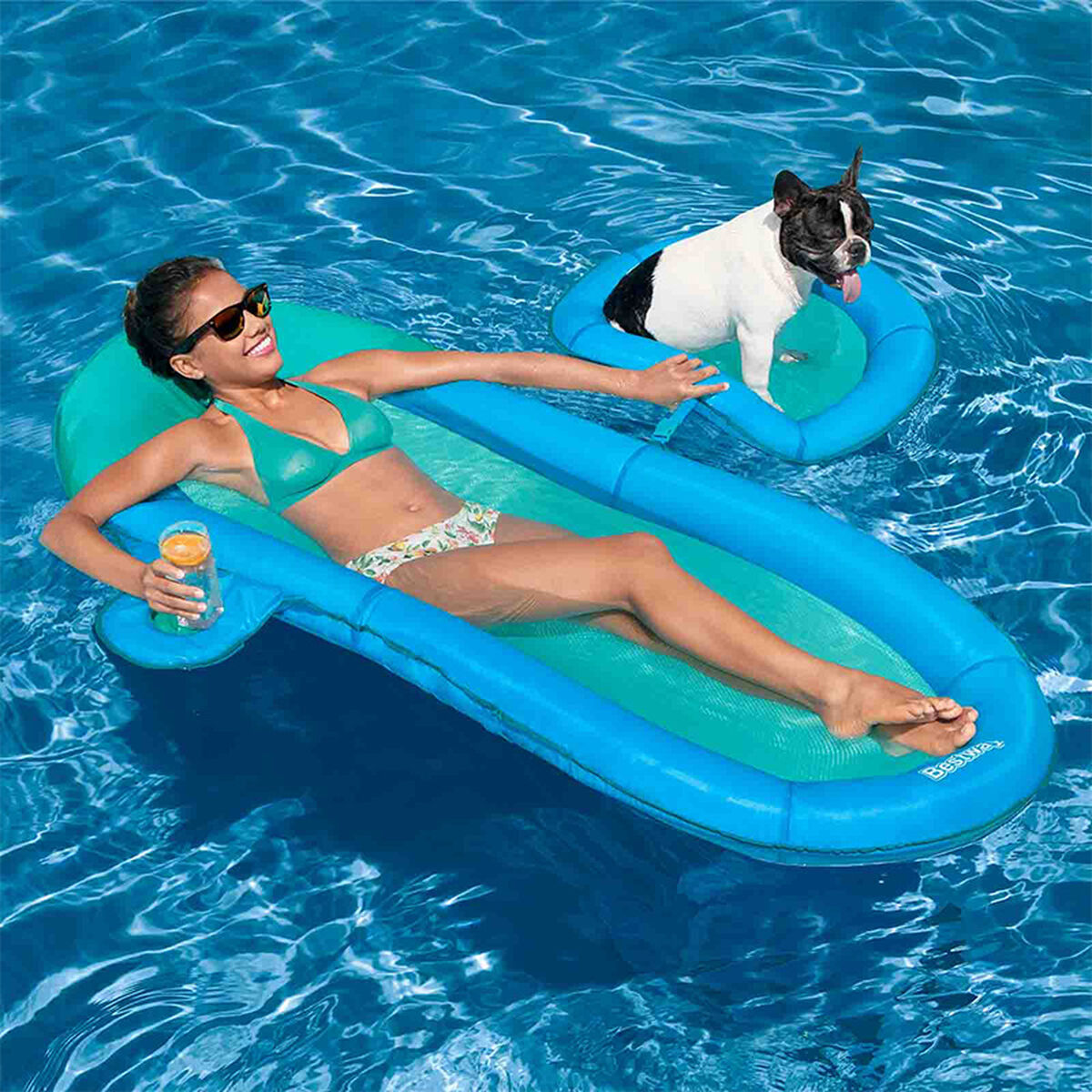 Bestway Deluxe Flex 'n Fold Luftmadrass 171x94 cm för Strand och Pool 43553 - 2