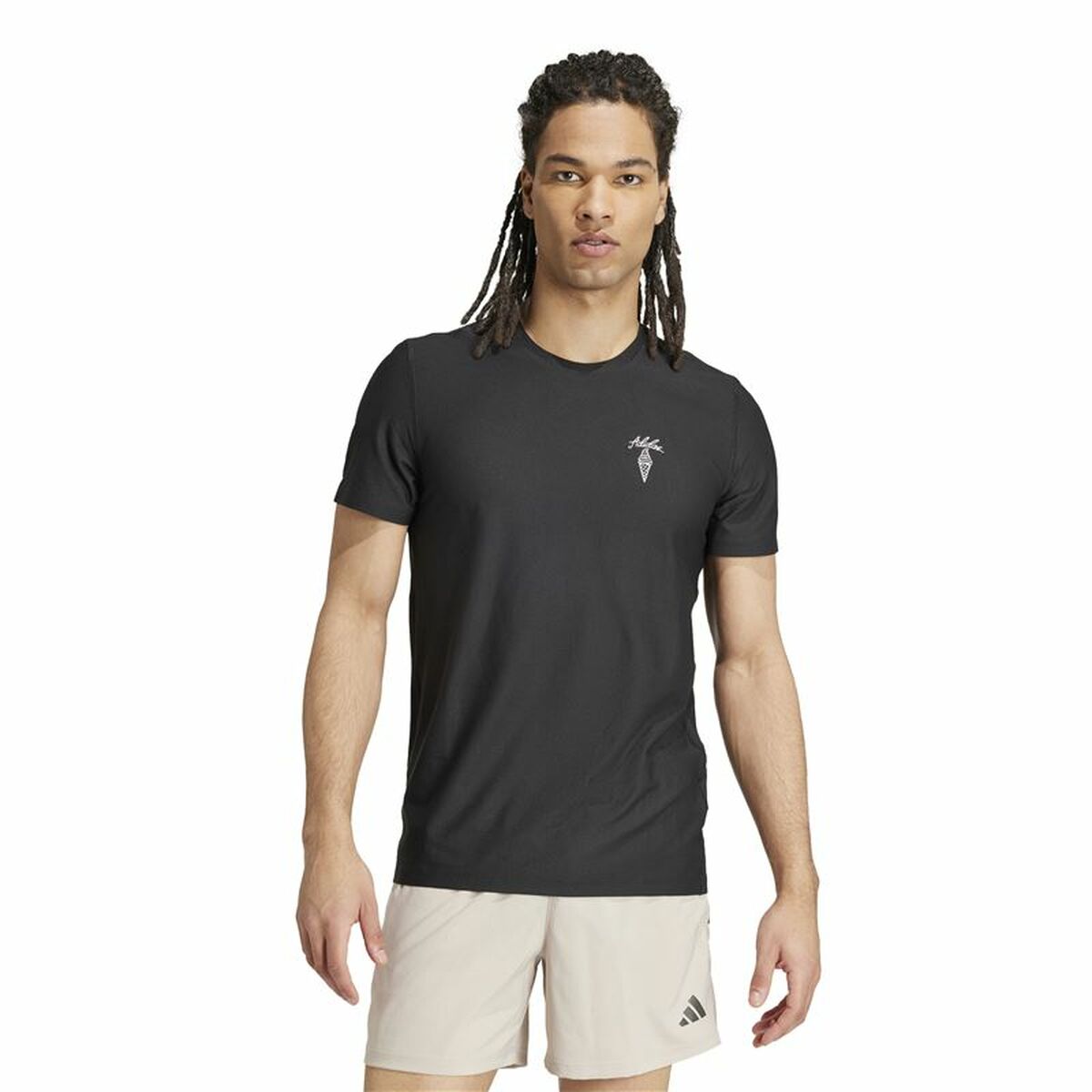 T-shirt med kortärm Herr Adidas Running Ice Cream Graphic Svart - 2