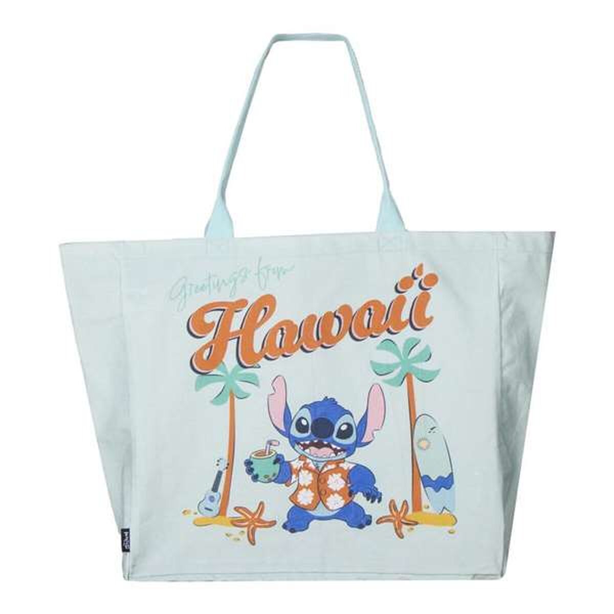 Shoppingväska Stitch Turkos 48 x 43 x 17 cm