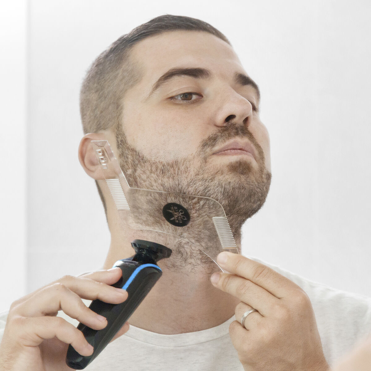 Hipster Barber skäggmall för rakning InnovaGoods - 3