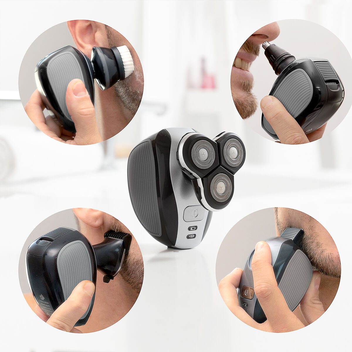 Uppladdningsbar och ergonomisk rakapparat 5-i-1 Shavestyler InnovaGoods - 2