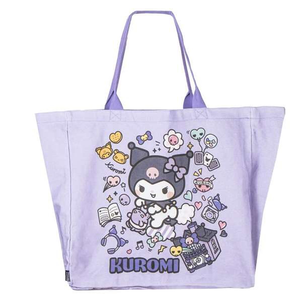 Shoppingväska Hello Kitty Kuromi  Lila 48 x 43 x 17 cm