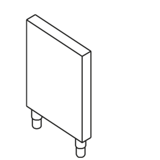 Bärande sidopanel, 800x780 mm