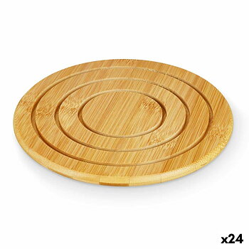 Bordsunderlägg Kinvara Naturell Bambu Rund 19 x 1 x 19 cm (24 antal)