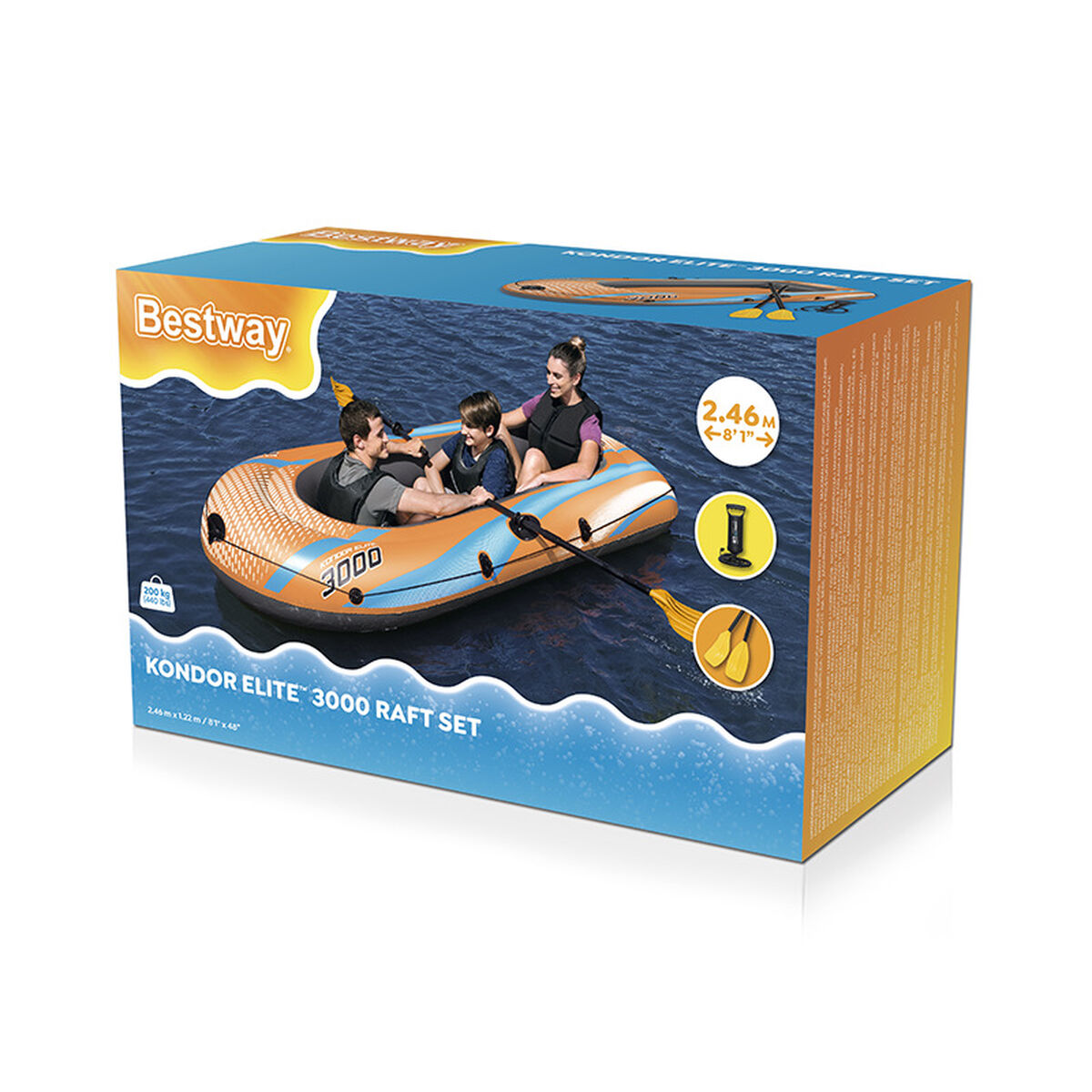 Bestway Båtset Kondor Elite 3000 246x122x45 cm Fritid 61145 - 2