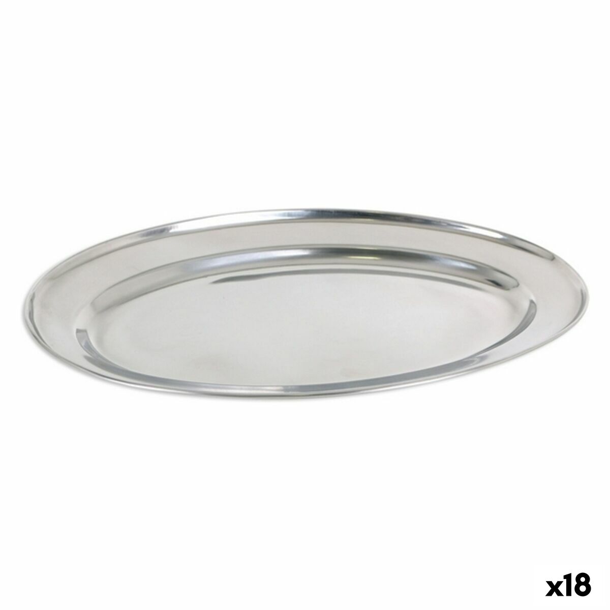 Bricka Privilege 42853 Rostfritt stål Oval (18 antal) (35 x 22,2 cm)