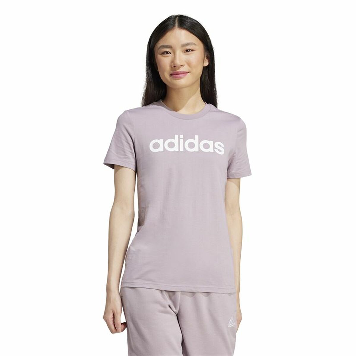 T-shirt med kortärm Dam Adidas Linear (XS) - 2