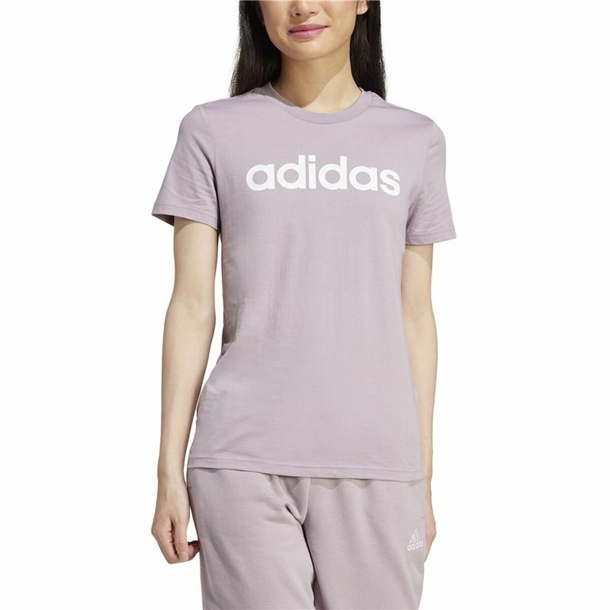 T-shirt med kortärm Dam Adidas Linear (XS) - 3