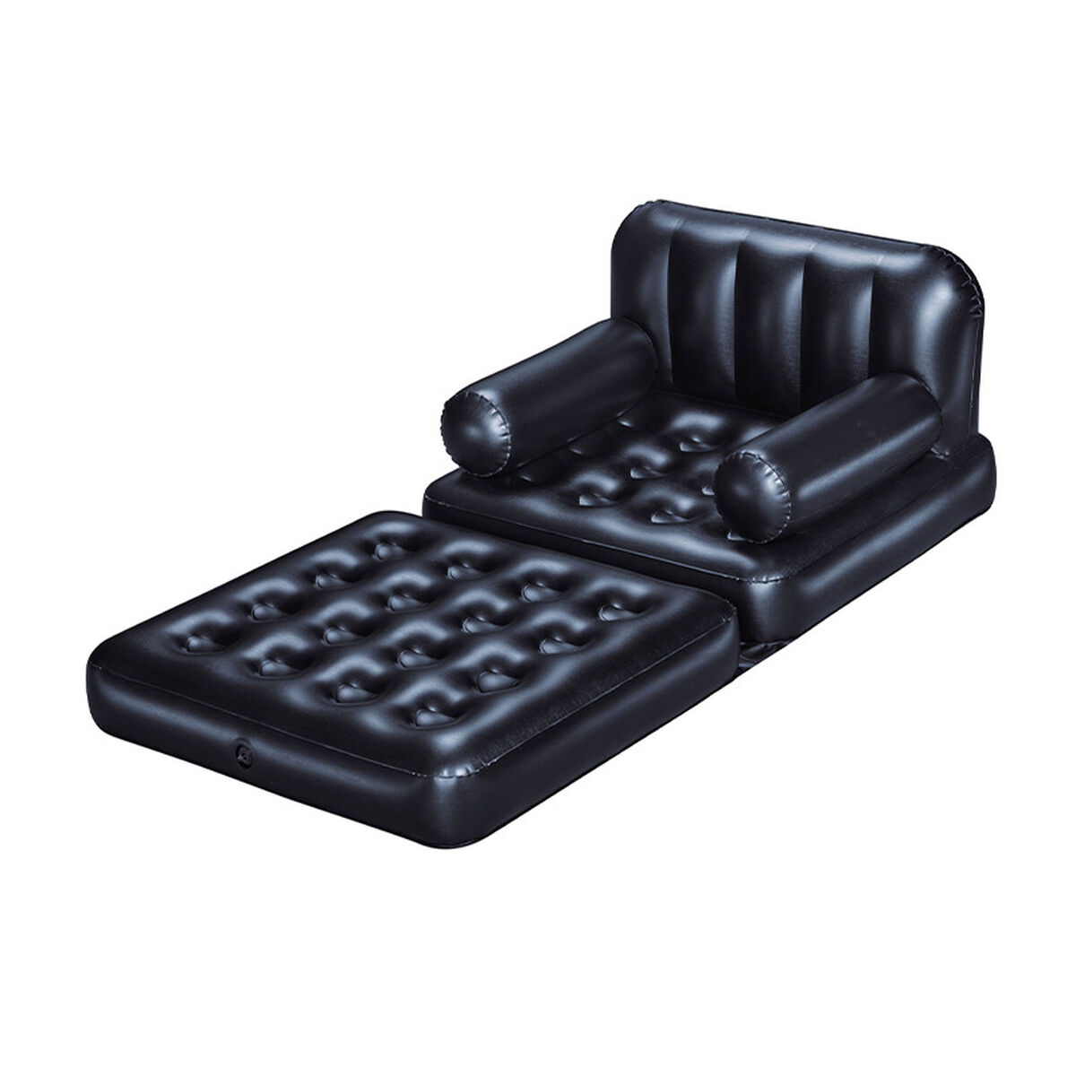 Bestway Uppblåsbar Stol 4 Positioner Svart 191x38x25 cm Inuti 75114