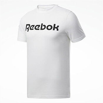 T-shirt med kortärm Herr Reebok Graphic Series Linear Logo Vit 2XL
