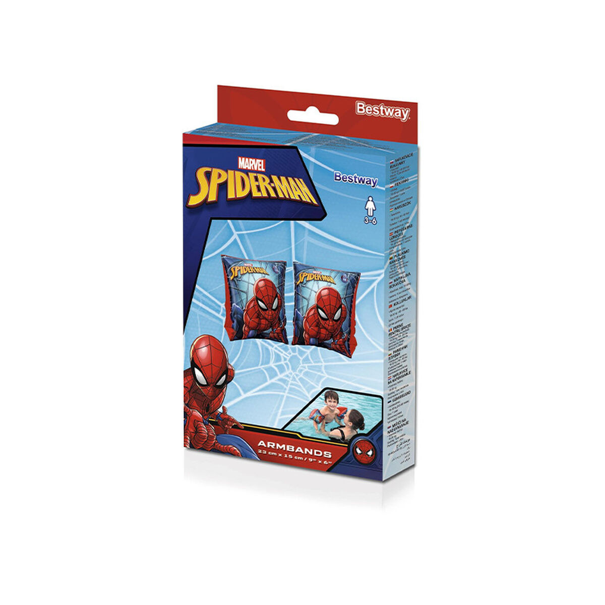 Bestway Spiderman Marvel Uppblåsbara Ärmmuddar 23x15 cm +3 till 6 År 98001 - 2