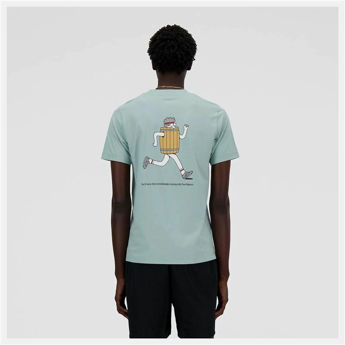 T-shirt med kortärm Herr New Balance Sport Essentials Barrel Ljusblå - 2