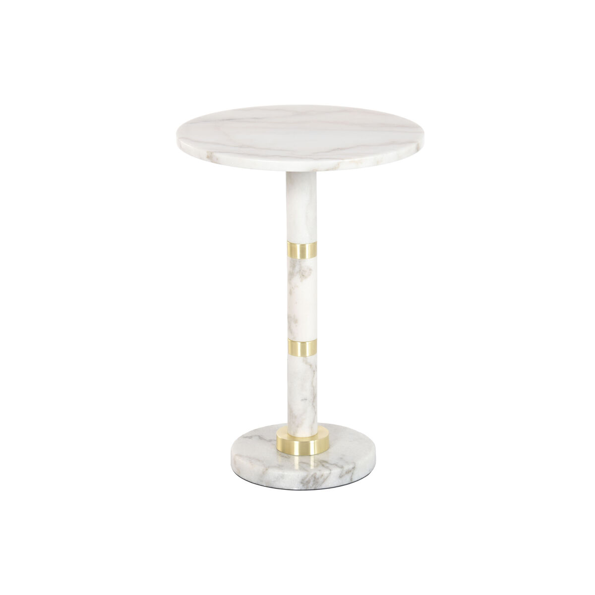 Sidobord Home ESPRIT Vit Gyllene 41 X 41 X 58 CM
