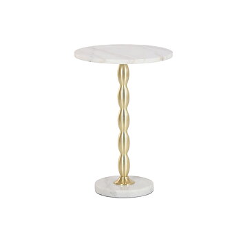Sidobord Home ESPRIT Vit Gyllene 41 x 41 x 57 cm