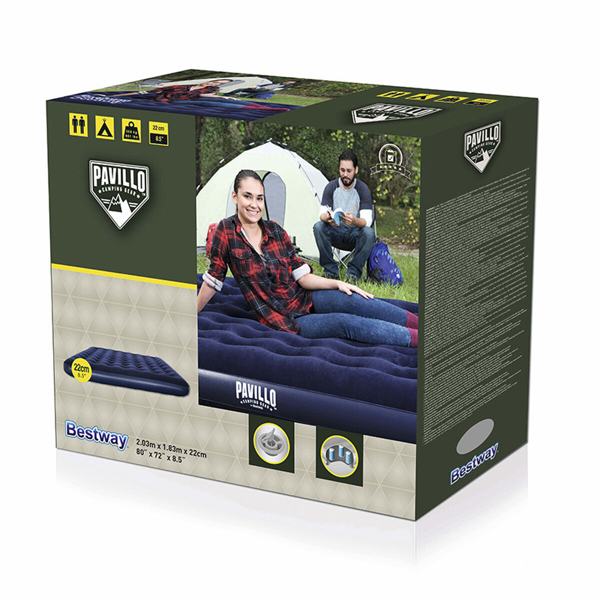 Luftmadrass Bestway King 203 x 183 x 22 cm - 2