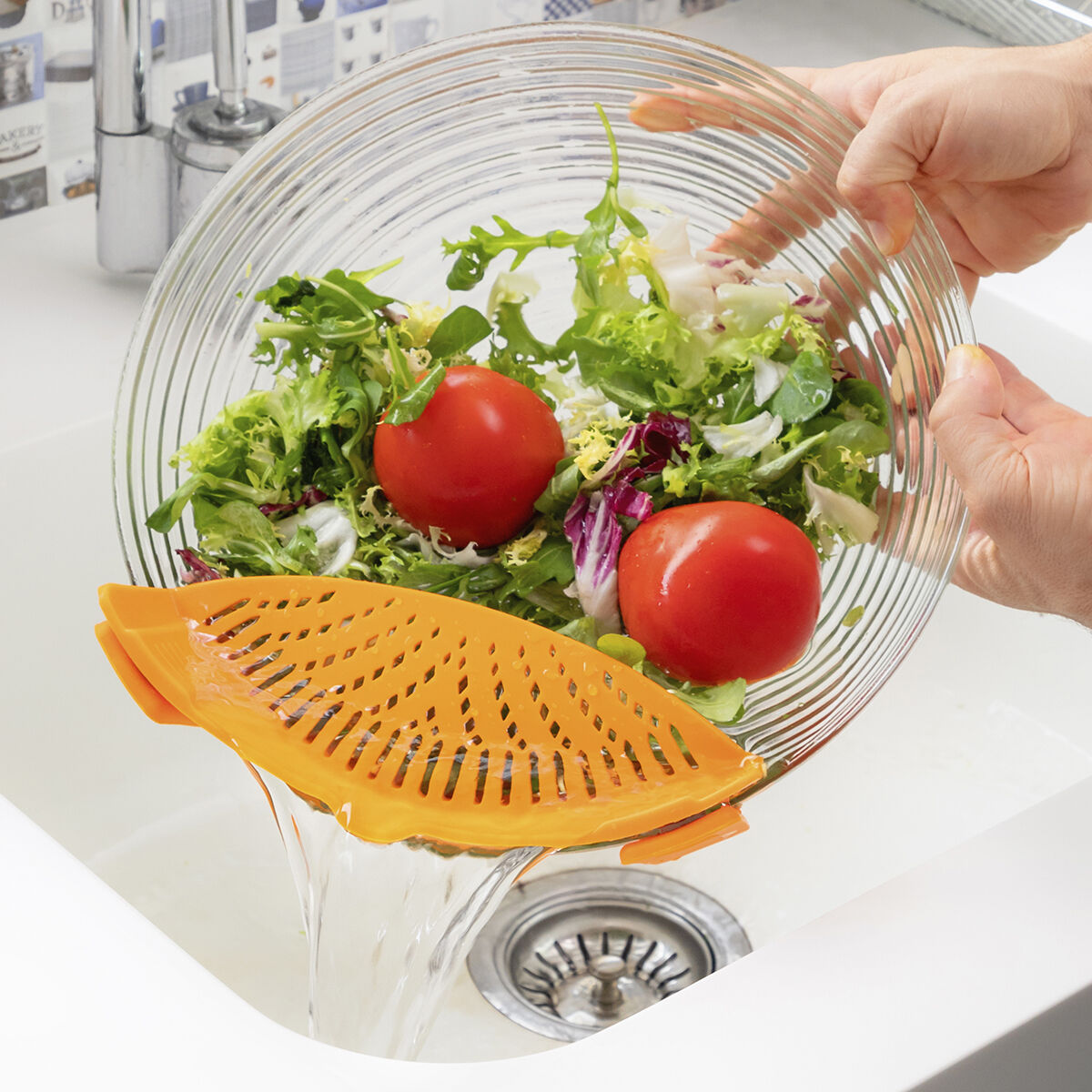 Silikon durkslag Pastrainer InnovaGoods - 3