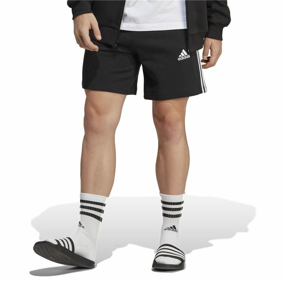 Herrshorts Adidas 3S Ft Sho Svart (XS) - 2