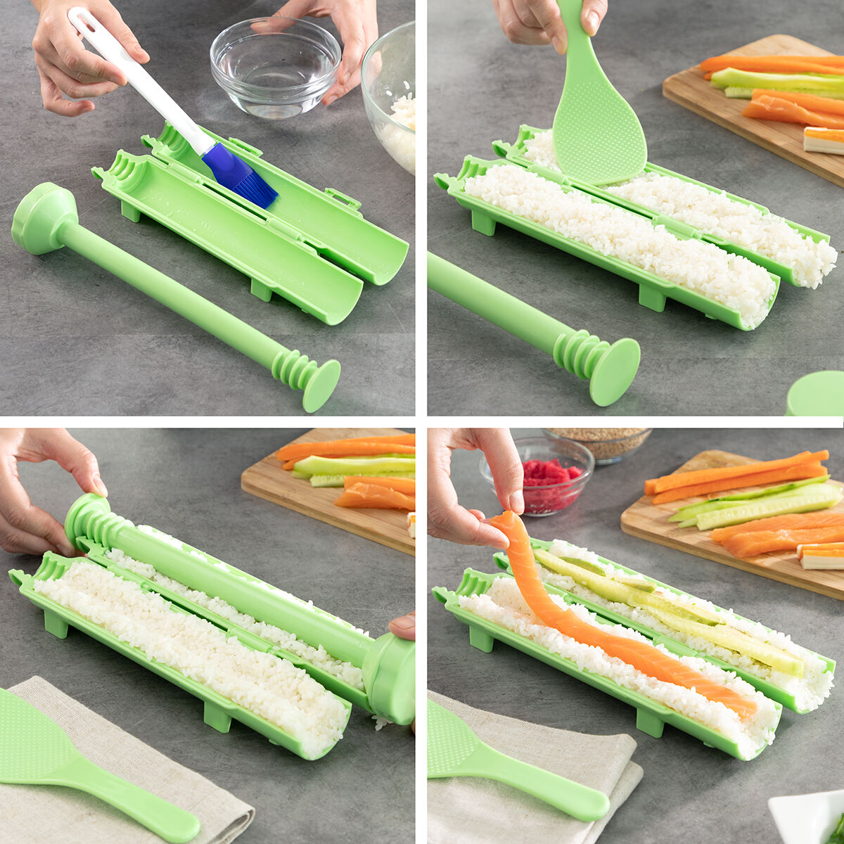Sushiset med recept Suzooka InnovaGoods 3 Delar - 3