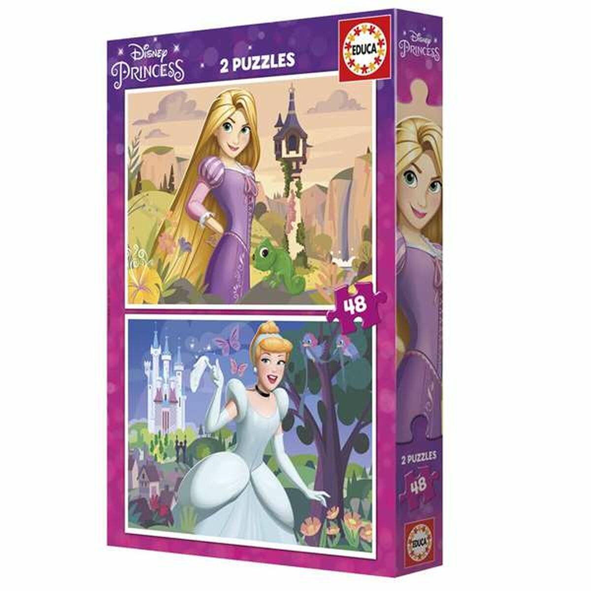 Set 2 pussel Disney Princess Cinderella and Rapunzel 48 Delar - 2
