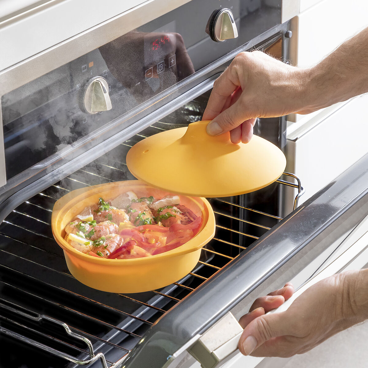Multifunktionell silikonångare med recept Silicotte InnovaGoods - 2