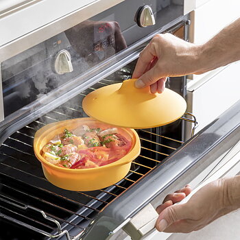 Multifunktionell silikonångare med recept Silicotte InnovaGoods