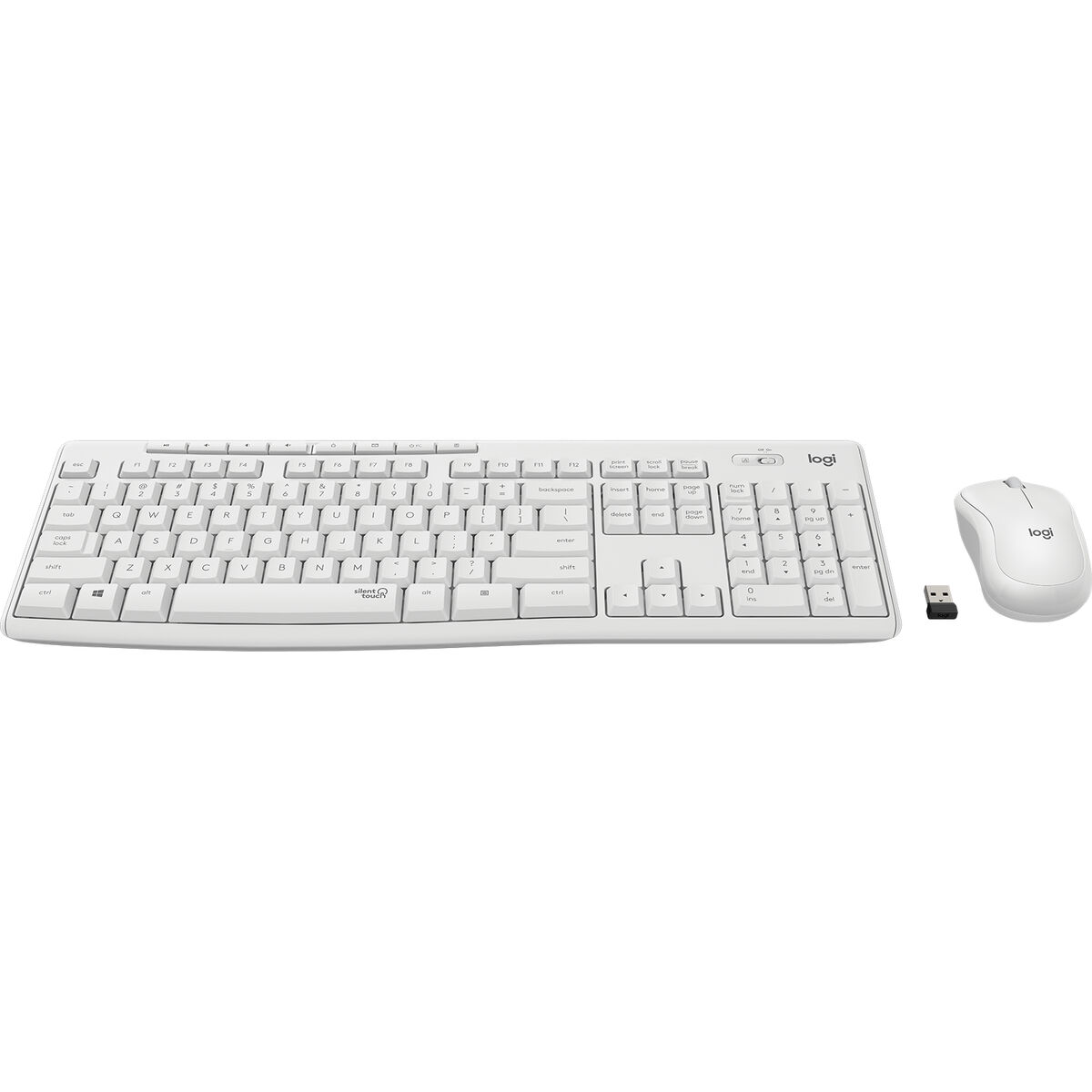 Trådlöst Tangentbord och Mus Logitech MK295 Vit Franska AZERTY - 2