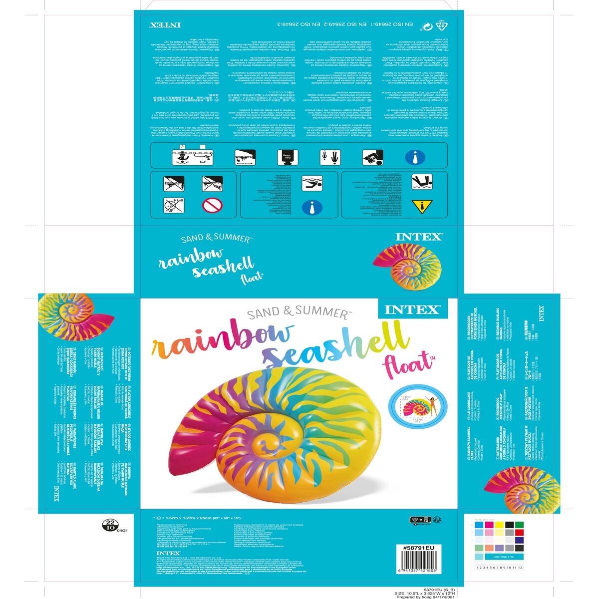 Luftmadrass Intex Multicolour Snigel (157 x 127 x 25 cm) - 2
