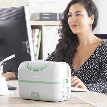 Elektrisk ånglunchlåda med recept 3-i-1 Beneam InnovaGoods