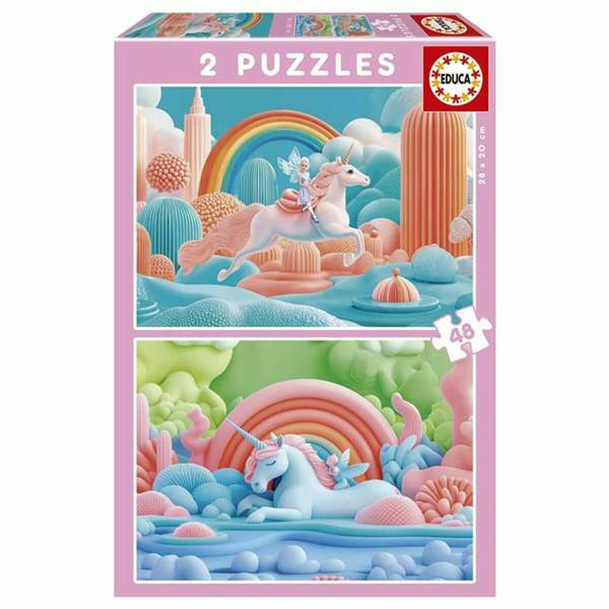 Pussel Educa Magic Unicorns 48 Delar (2 antal)