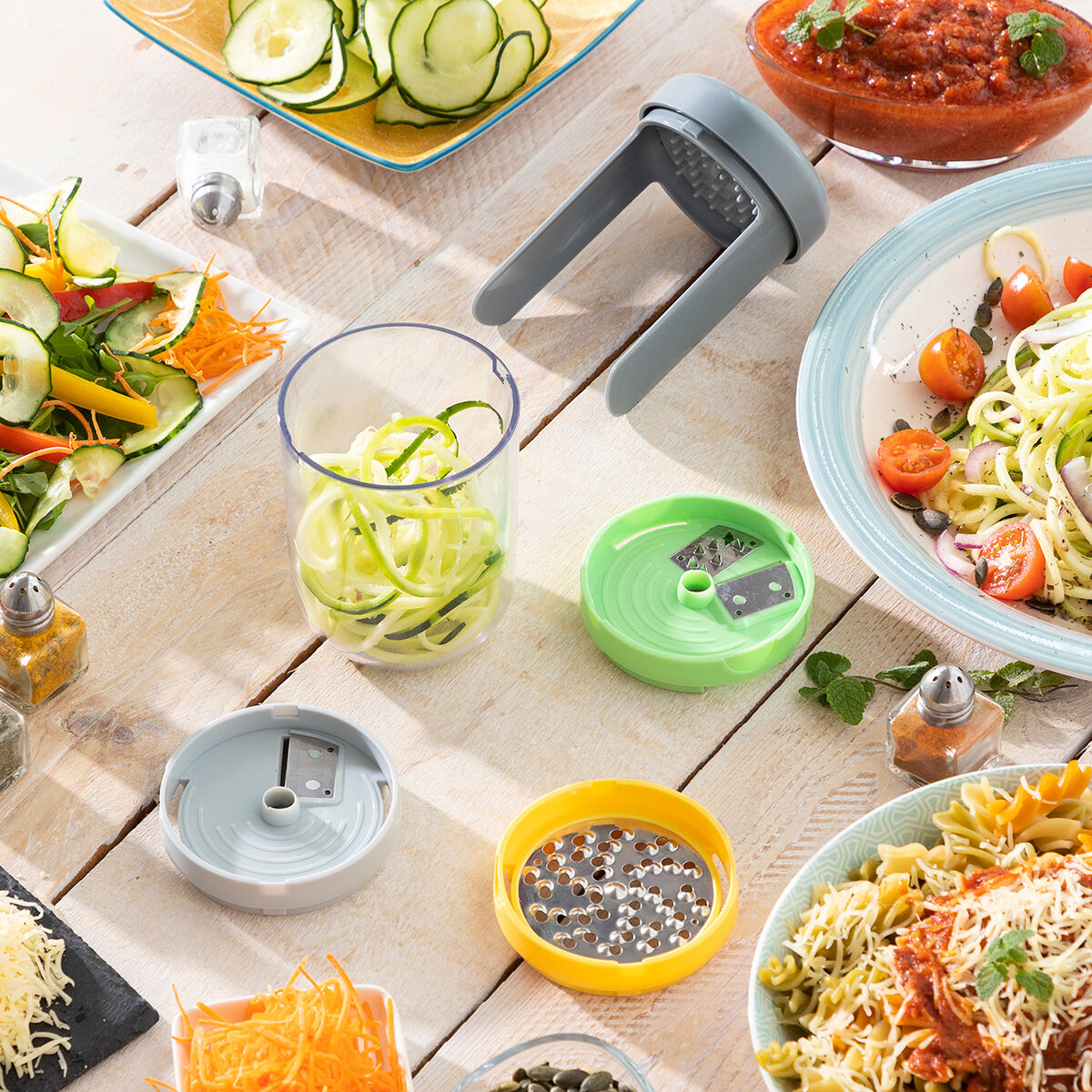 Grönsaksskärare för Spiraler och Rivjärn med Recept Vigizer InnovaGoods - 2