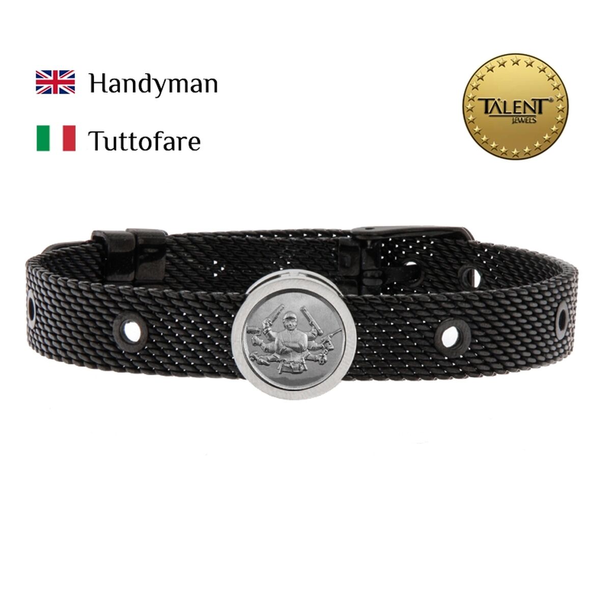 Unisexarmband Handyman Talent Jewels TJA-2-03-03-2-235 Svart - 2
