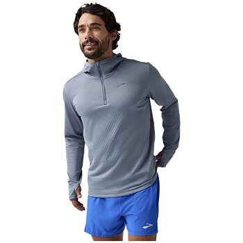 Tröja med huva Herr Brooks Notch Thermal 3.0 Ljusgrå