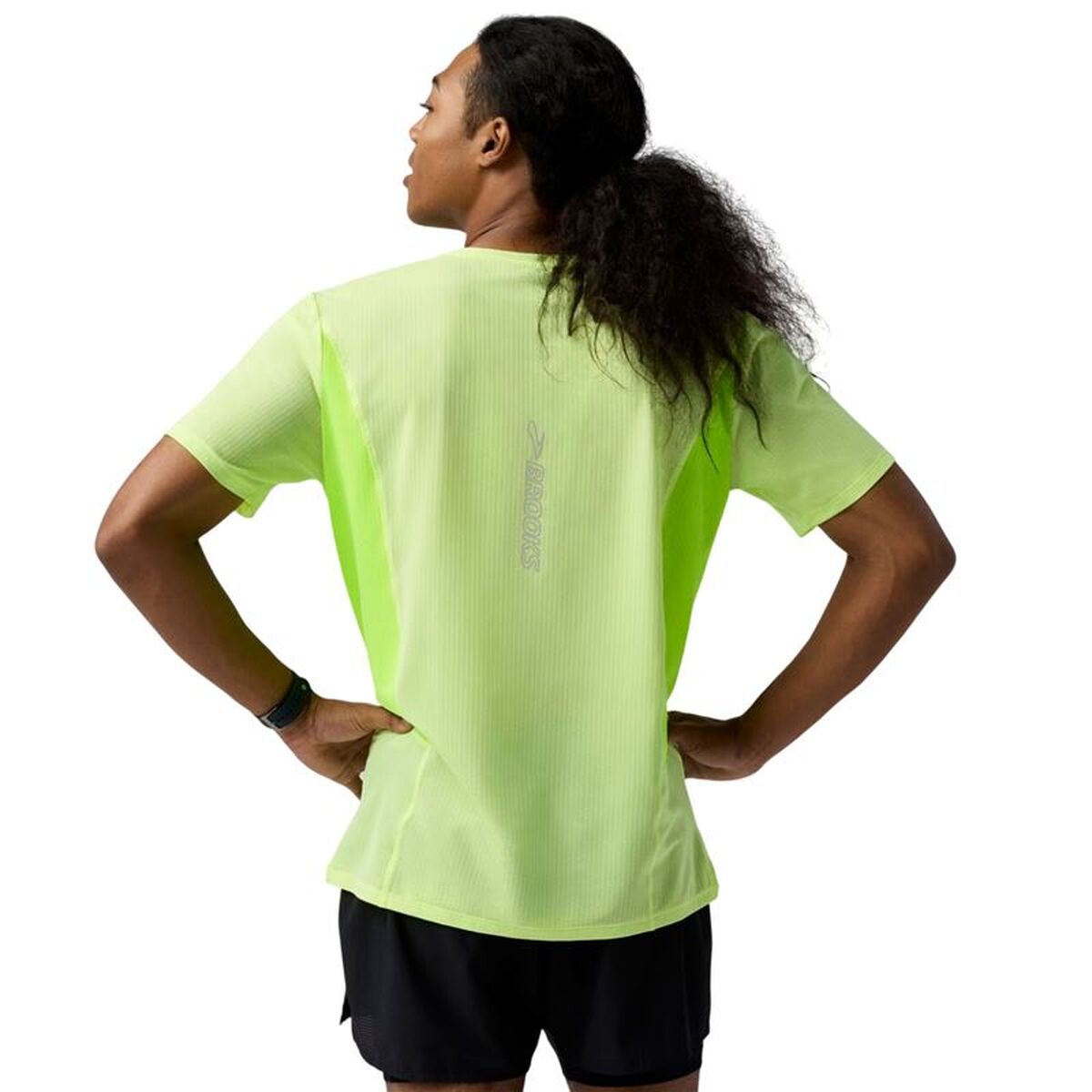 T-shirt med kortärm Herr Brooks High Point Sleeve 2.0 Gul - 2