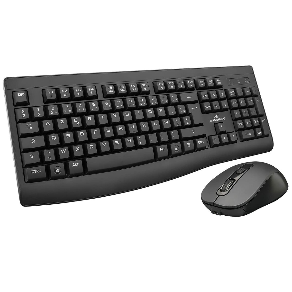 Tangentbord och Mus Bluestork Clavier Souris Sans Fil Svart - 2