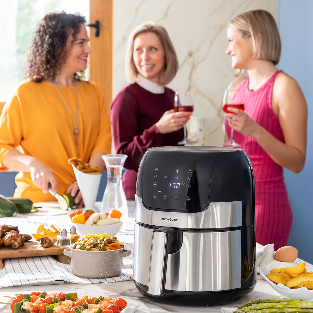 Luftfritös InnovaGoods Fryinn 3500 Svart 1400 W 3,5 L Rostfritt stål - 3